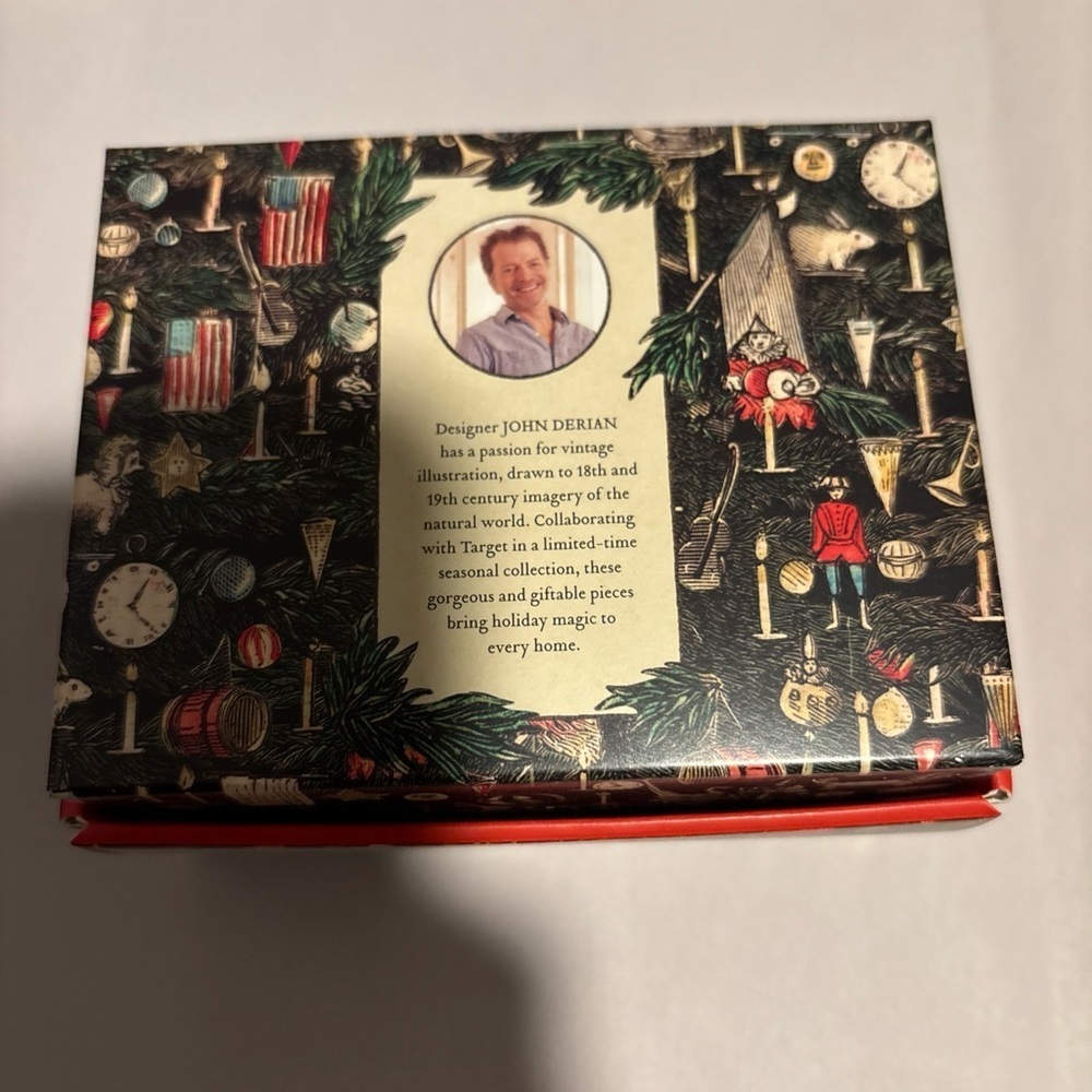 John Derian 2025 Glass Ginger Candy Frosted Christmas Tree Ornament in Box NEW - Picture 3 of 3